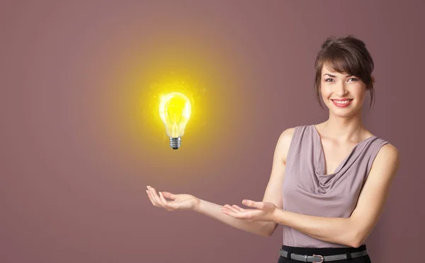 Person presenting new idea concept — Stock Photo, Image