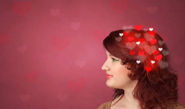 Head with full of love — Stock Photo, Image