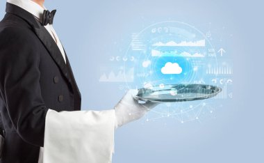 Garson servis bulut teknoloji kavramı