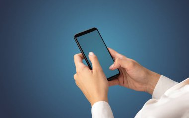 Mockup smartphone kullanarak el için