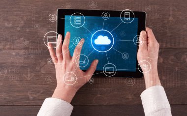 El tablet sistemi kavramı Merkezi bulut ile kullanma