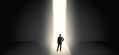 Bir şey sonunda ışık görmek işadamı