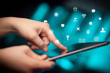 El tutma tablet uygulama simgeleri kavramı ile