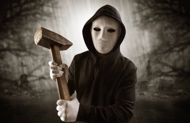 Terk edilmiş mezarlık kavram agresif avcı