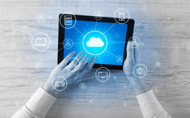 El tablet sistemi kavramı Merkezi bulut ile kullanma