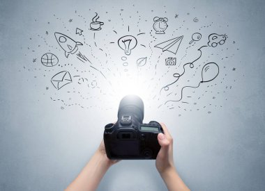El fotoğraf fotoğraf fikirler kavramı ile çekim