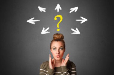 Soru ve yön kavramı ile kız