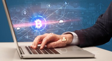 Küresel bitcoin Döviz Kuru kavram kontrol el