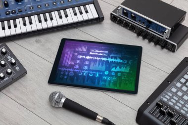 Elektronik müzik aletleri ve tablet raporları kavramı ile
