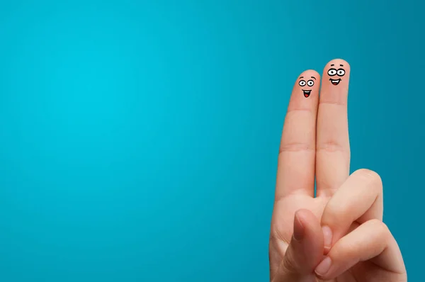 Smiling fingers together — Stock Photo, Image