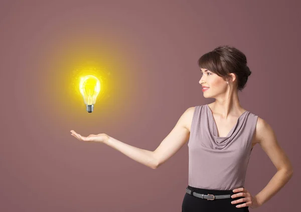 Person presenting new idea concept — Stock Photo, Image