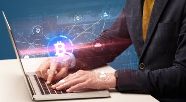 Küresel bitcoin Döviz Kuru kavram kontrol el