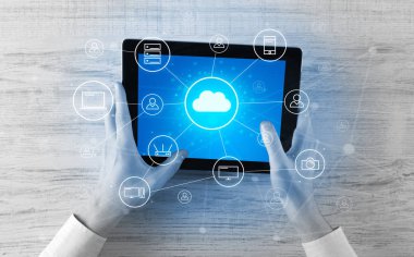 El tablet sistemi kavramı Merkezi bulut ile kullanma