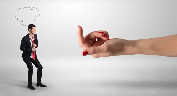 Besado hombre de negocios con el cebo concepto de mano —  Fotos de Stock