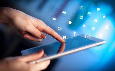 El tutma tablet uygulama simgeleri kavramı ile
