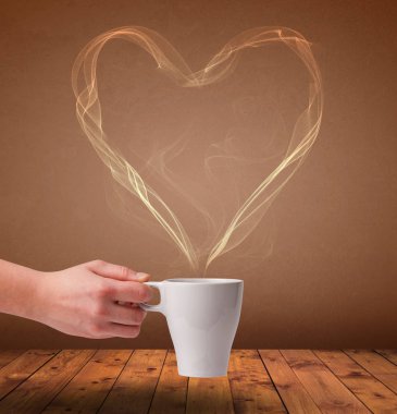 Sıcak sıcak bir içecek.