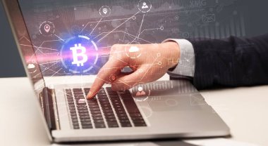 Küresel bitcoin Döviz Kuru kavram kontrol el