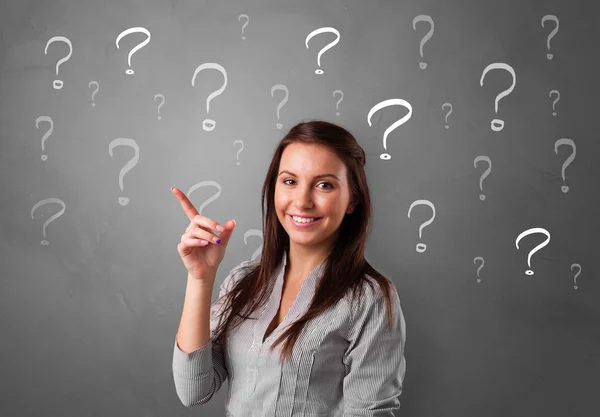 Person with question concept — Stock Photo, Image