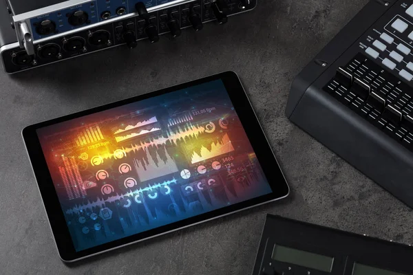 Electronic music instruments and tablet with reports concept
