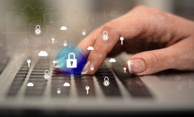 Klavye güvenli konsepti ile yazarak el