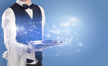 Mali kavramı tepsiye garson tarafından yaptı