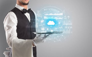 Garson servis bulut teknoloji kavramı