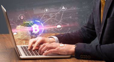 Küresel bitcoin Döviz Kuru kavram kontrol el