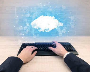 Zarif işadamı el ile bağlı yazarak kavramı postaları