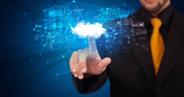 Bulut sistem hologram dokunmadan adam