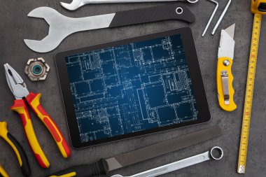 Tablet ve araçları planı kavramı ile