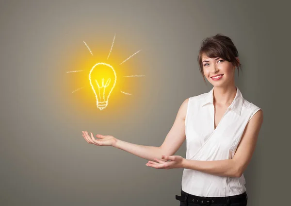 Person presenting new idea concept — Stock Photo, Image