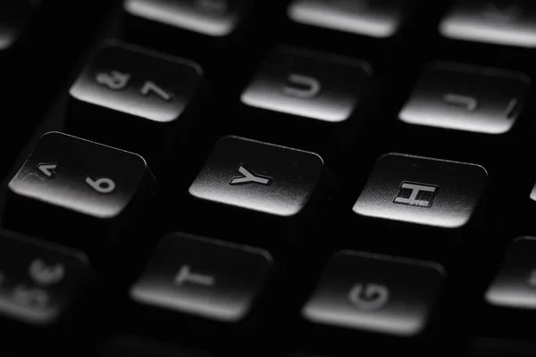 Close-up of a dark keyboard — Stock Photo, Image