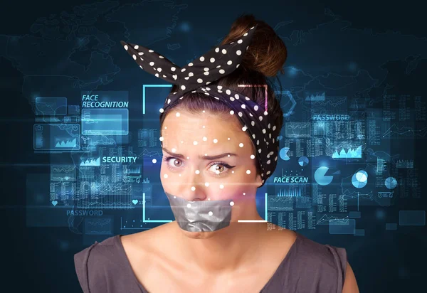 Sistema de reconocimiento facial — Foto de Stock