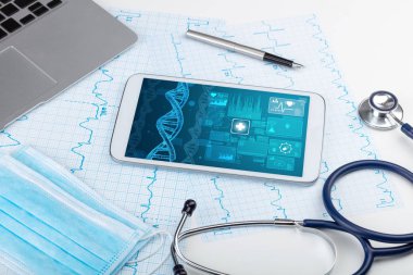 Biyoteknoloji kavramı tıbbi teknoloji cihazlar ile