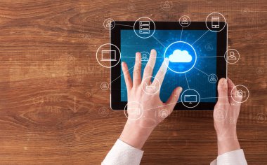 El tablet sistemi kavramı Merkezi bulut ile kullanma