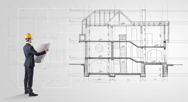 Bir ev planı seyir mimar