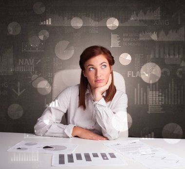 Müdür vasıl belgili tanımlık yazıhane rapor ve istatistikler tahta arka plan ile yapma