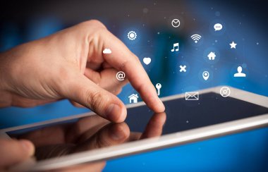 El tutma tablet uygulama simgeleri kavramı ile