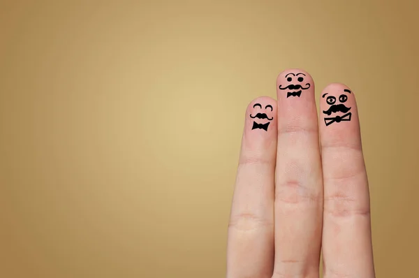 Elegante Finger, die zusammen lächeln — Stockfoto