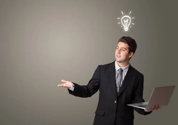 Person presenting new idea concept — Stock Photo, Image