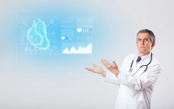 Cardiologist presenting the research results — Stock Photo, Image