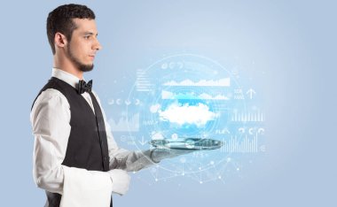 Garson servis bulut teknoloji kavramı