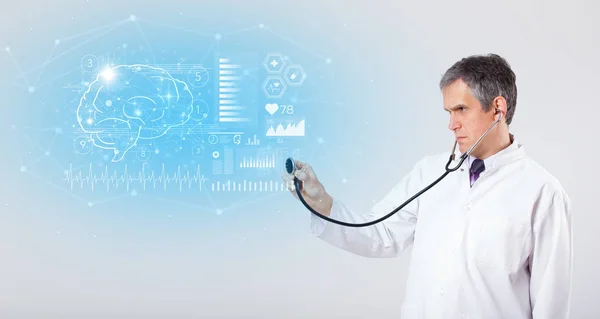 Neurologist showing the test result — Stock Photo, Image