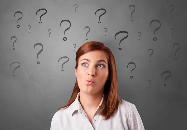 Person with question concept — Stock Photo, Image