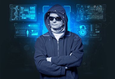 Genç adam yüz tanıma