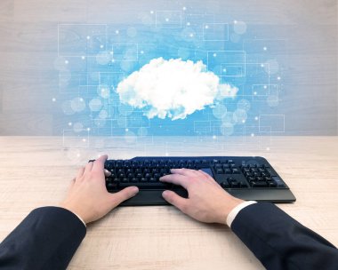 Zarif işadamı el ile bağlı yazarak kavramı postaları