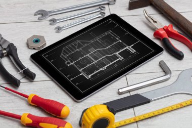 Tablet ve araçları planı kavramı ile