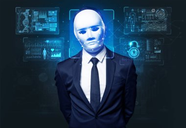 Genç adam yüz tanıma