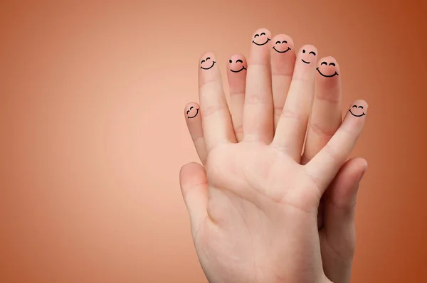 Χαμόγελο δάχτυλα μαζί — Φωτογραφία Αρχείου