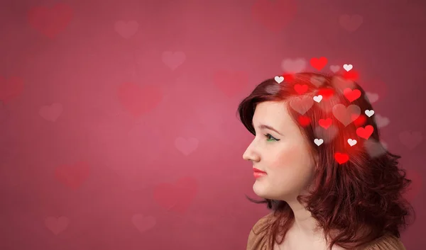 Head with full of love — Stock Photo, Image